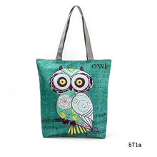 Miyahouse Cute Owl Printed Women's Casual Tote Large Capacity Canvas Female Shopping Bag Ladies Shoulder Handbag Beach Bag