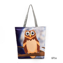 Miyahouse Cute Owl Printed Women's Casual Tote Large Capacity Canvas Female Shopping Bag Ladies Shoulder Handbag Beach Bag
