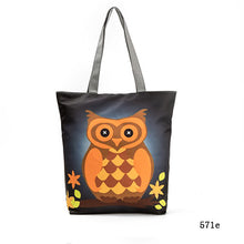 Miyahouse Cute Owl Printed Women's Casual Tote Large Capacity Canvas Female Shopping Bag Ladies Shoulder Handbag Beach Bag