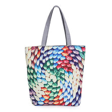 Miyahouse Floral Printed Canvas Tote Female Single Shopping Bags Large Capacity Women Canvas Beach Bags Casual Tote Feminina