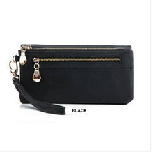 Fashion Women Wallets Dull Polish Leather Wallet Double Zipper Day Clutch Purse Wristlet Portefeuille Handbags Carteira Feminina
