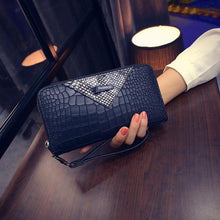 Women Wallets female long section of the new zipper women's purse fashion wallet Alligator handbags card hand Lady's bag phone