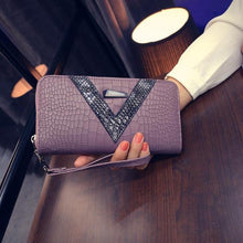 Women Wallets female long section of the new zipper women's purse fashion wallet Alligator handbags card hand Lady's bag phone