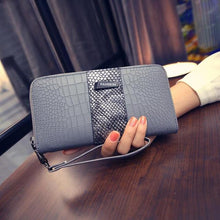 Women Wallets female long section of the new zipper women's purse fashion wallet Alligator handbags card hand Lady's bag phone