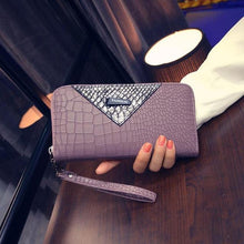 Women Wallets female long section of the new zipper women's purse fashion wallet Alligator handbags card hand Lady's bag phone