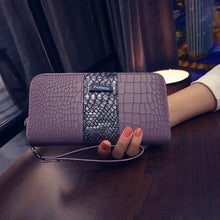 Women Wallets female long section of the new zipper women's purse fashion wallet Alligator handbags card hand Lady's bag phone