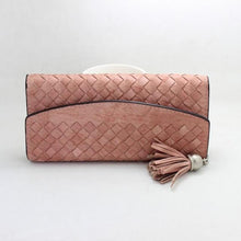 Fashion Knitting Women purse tassel women wallet long clasp female money bag brand lady wallet clutch  new Carteira Feminino