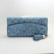 Fashion Knitting Women purse tassel women wallet long clasp female money bag brand lady wallet clutch  new Carteira Feminino