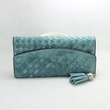 Fashion Knitting Women purse tassel women wallet long clasp female money bag brand lady wallet clutch  new Carteira Feminino