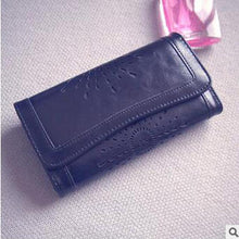 Hollow Out Women Wallets Black Cover Coin Purse Women's Wallet PU Leather Brand Woman Purse Promotion Card Holder