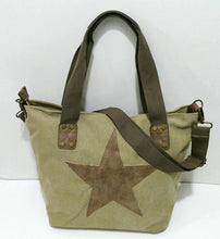 Rdywbu BIG STAR STUDDED GLITTER CANVAS HANDBAG - Multifunctional Sequined Travel Tote Shoulder Bag Diamonds Vintage Bolsos