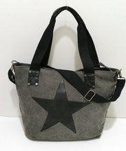 Rdywbu BIG STAR STUDDED GLITTER CANVAS HANDBAG - Multifunctional Sequined Travel Tote Shoulder Bag Diamonds Vintage Bolsos