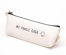 Kawaii Cartoon Triangle My Pencil Case Classical Black and White Color Waterproof Pu Leather School Stationery Pen Bag