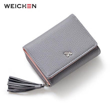 WEICHEN Tassels Zipper&Hasp Women Wallet For Coin Card Cash Invoice Fashion Lady Small Purse Short Solid Female Clutch Carteras