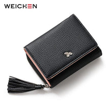 WEICHEN Tassels Zipper&Hasp Women Wallet For Coin Card Cash Invoice Fashion Lady Small Purse Short Solid Female Clutch Carteras