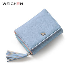 WEICHEN Tassels Zipper&Hasp Women Wallet For Coin Card Cash Invoice Fashion Lady Small Purse Short Solid Female Clutch Carteras