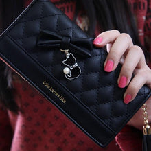 Ladies Leather Wallet Bow Women Wallets And Purses Female Large Zipper Long Vintage High Quality Leather Credit Card Lady