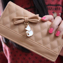 Ladies Leather Wallet Bow Women Wallets And Purses Female Large Zipper Long Vintage High Quality Leather Credit Card Lady