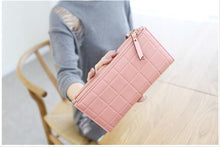 High Capacity Fashion Women Wallets  PU Leather Wallet Female Double Zipper Ladies  Coin Purse
