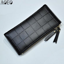 Women Leather Purse Plaid Wallets Long Ladies Colorful Walet Red Clutch 10 Card Holder Coin Bag Female Double Zipper Wallet Girl