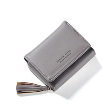 WEICHEN Tassel Pendant Design Small Clutch Wallets For Women, Coin Purses Card Holders Invoice Pocket PU Leather Female Lady Bag