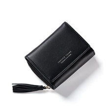 WEICHEN Tassel Pendant Design Small Clutch Wallets For Women, Coin Purses Card Holders Invoice Pocket PU Leather Female Lady Bag