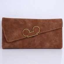DUDINI High Fashion Women Wallet Scrub Hit Color Lnclined Lid Ladies Wallet Creative Design Hasp Clutch Coin Pocket Card Holder