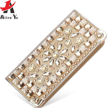 Atrra-Yo women wallets rhinestone patent leather wallet high quality brands party purse female pouch