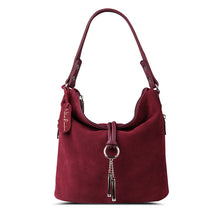 Fashion Women Split Leather Shoulder Bag Female Suede Casual Crossbody handbag Casual Lady Messenger Hobo Top-handle Bags