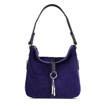 Fashion Women Split Leather Shoulder Bag Female Suede Casual Crossbody handbag Casual Lady Messenger Hobo Top-handle Bags