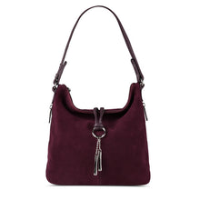 Fashion Women Split Leather Shoulder Bag Female Suede Casual Crossbody handbag Casual Lady Messenger Hobo Top-handle Bags
