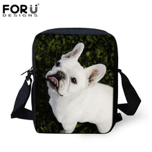 FORUDESIGNS Designer Mini Cross-body Bags for Women Cute 3D French Bulldog Print Ladies Messenger Bags Travel Shoulder Handbags
