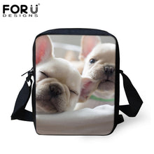 FORUDESIGNS Designer Mini Cross-body Bags for Women Cute 3D French Bulldog Print Ladies Messenger Bags Travel Shoulder Handbags