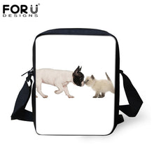 FORUDESIGNS Designer Mini Cross-body Bags for Women Cute 3D French Bulldog Print Ladies Messenger Bags Travel Shoulder Handbags