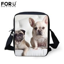 FORUDESIGNS Designer Mini Cross-body Bags for Women Cute 3D French Bulldog Print Ladies Messenger Bags Travel Shoulder Handbags