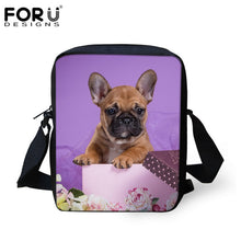 FORUDESIGNS Designer Mini Cross-body Bags for Women Cute 3D French Bulldog Print Ladies Messenger Bags Travel Shoulder Handbags