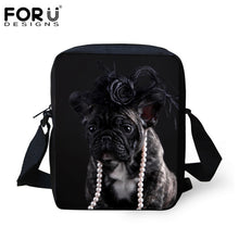 FORUDESIGNS Designer Mini Cross-body Bags for Women Cute 3D French Bulldog Print Ladies Messenger Bags Travel Shoulder Handbags