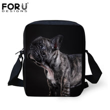 FORUDESIGNS Designer Mini Cross-body Bags for Women Cute 3D French Bulldog Print Ladies Messenger Bags Travel Shoulder Handbags