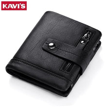 KAVIS Genuine Leather Wallet Men PORTFOLIO MAN Male Small Portomonee Vallet With Coin Purse Pockets Slim Rfid Fashion Mini Walet