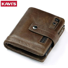 KAVIS Genuine Leather Wallet Men PORTFOLIO MAN Male Small Portomonee Vallet With Coin Purse Pockets Slim Rfid Fashion Mini Walet