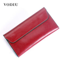 Women Wallets Leather Long Purses Slim Envelope Phone Magnetic Buckle  Female Leather Card Holder Coin Money Bag Cash Girl