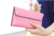 Women Wallets Leather Long Purses Slim Envelope Phone Magnetic Buckle  Female Leather Card Holder Coin Money Bag Cash Girl