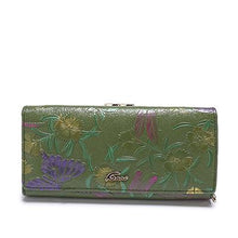 FANI Women Wallets Fashion Flower Print Genuine Leather Wallets luxury Womens Wallets And Purses Multi-function Hasp Purse