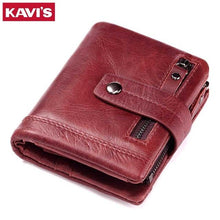 KAVIS Genuine Leather Wallet Men PORTFOLIO MAN Male Small Portomonee Vallet With Coin Purse Pockets Slim Rfid Fashion Mini Walet