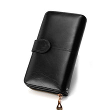 Women Wallet Leather Card Coin Holder Money Clip Long Clutch Phone Wristlet Trifold Zipper Cash Photo Famous Brand Female Purse