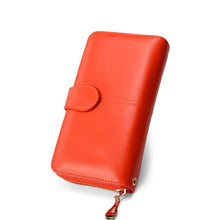 Women Wallet Leather Card Coin Holder Money Clip Long Clutch Phone Wristlet Trifold Zipper Cash Photo Famous Brand Female Purse