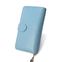 Women Wallet Leather Card Coin Holder Money Clip Long Clutch Phone Wristlet Trifold Zipper Cash Photo Famous Brand Female Purse