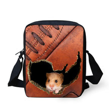 FORUDESIGNS Women Messenger Bags 3D Denim Animal Shoulder Bag Handbags Cute Cat Messenger Bags Children Crossbody Bag for Girls