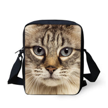 FORUDESIGNS Women Messenger Bags 3D Denim Animal Shoulder Bag Handbags Cute Cat Messenger Bags Children Crossbody Bag for Girls