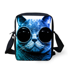 FORUDESIGNS Women Messenger Bags 3D Denim Animal Shoulder Bag Handbags Cute Cat Messenger Bags Children Crossbody Bag for Girls